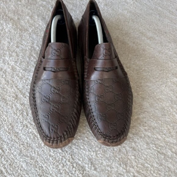 Gucci Signature GG Monogram Drivers - Espresso Brown - Size 8.5 EU main image 6